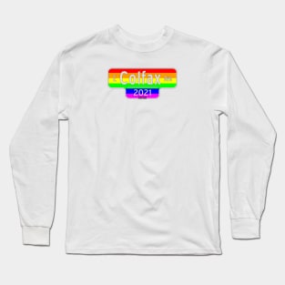 LGTBQ Pride Month - Denver, Colorado Colfax Street Sign - Rainbow Long Sleeve T-Shirt